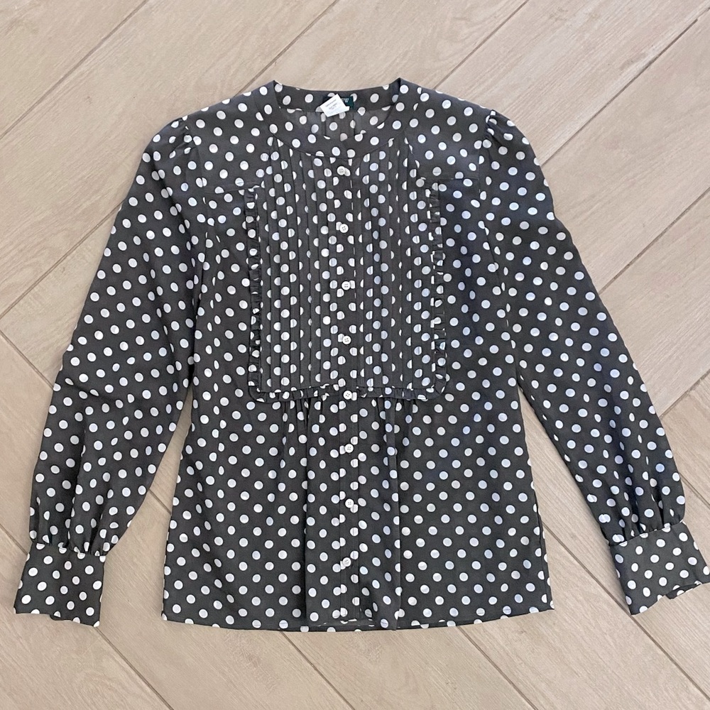 Jcrew Button-Down Blouse, Small 4 With Ruffle And… - image 1